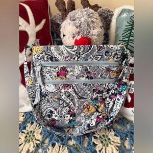 EUC Vera Bradley Disney Mickey and Minnie Triple Zip Hipster